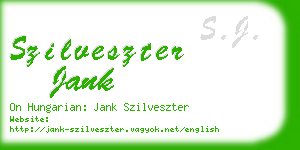 szilveszter jank business card